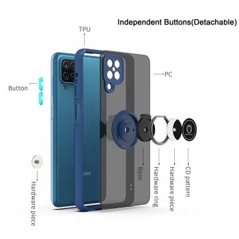 Coque Moxie R-Hold Samsung Galaxy A12 avec ring holder + contour Vert