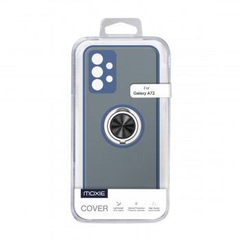 Coque Moxie R-Hold Samsung Galaxy A72 avec ring holder + contour Bleu