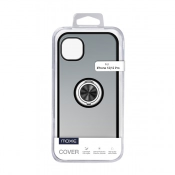 Coque Moxie R-Hold iPhone 12/12 Pro avec ring holder + contour Noir