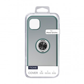 Coque Moxie R-Hold iPhone 12/12 Pro avec ring holder + contour Vert