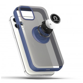 Coque Moxie R-Hold iPhone 12 Pro Max avec ring holder + contour Bleu