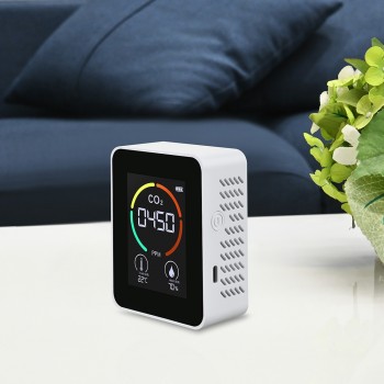 Analyseur et Detecteur de CO2 couleur Blanc - Batterie 1200 mah