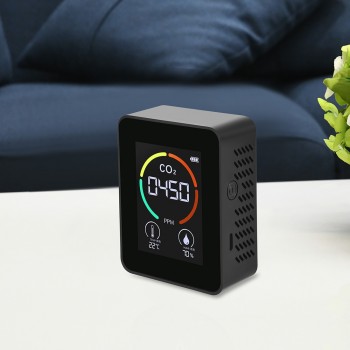Analyseur et Detecteur de CO2 couleur Noir - Batterie 1200 mah