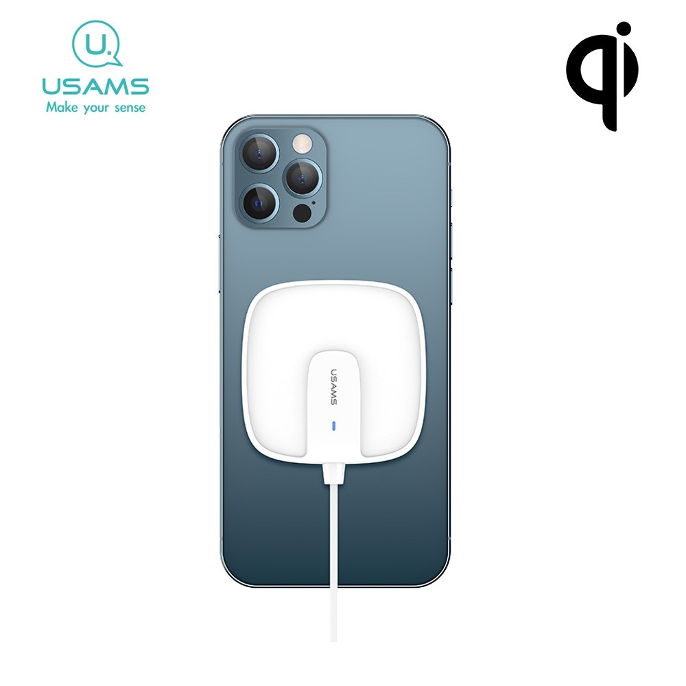Chargeur à induction USAMS US-CD153 Magsafe 15W- blanc
