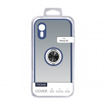 Coque Moxie R-Hold iPhone XR avec ring holder + contour BLEU