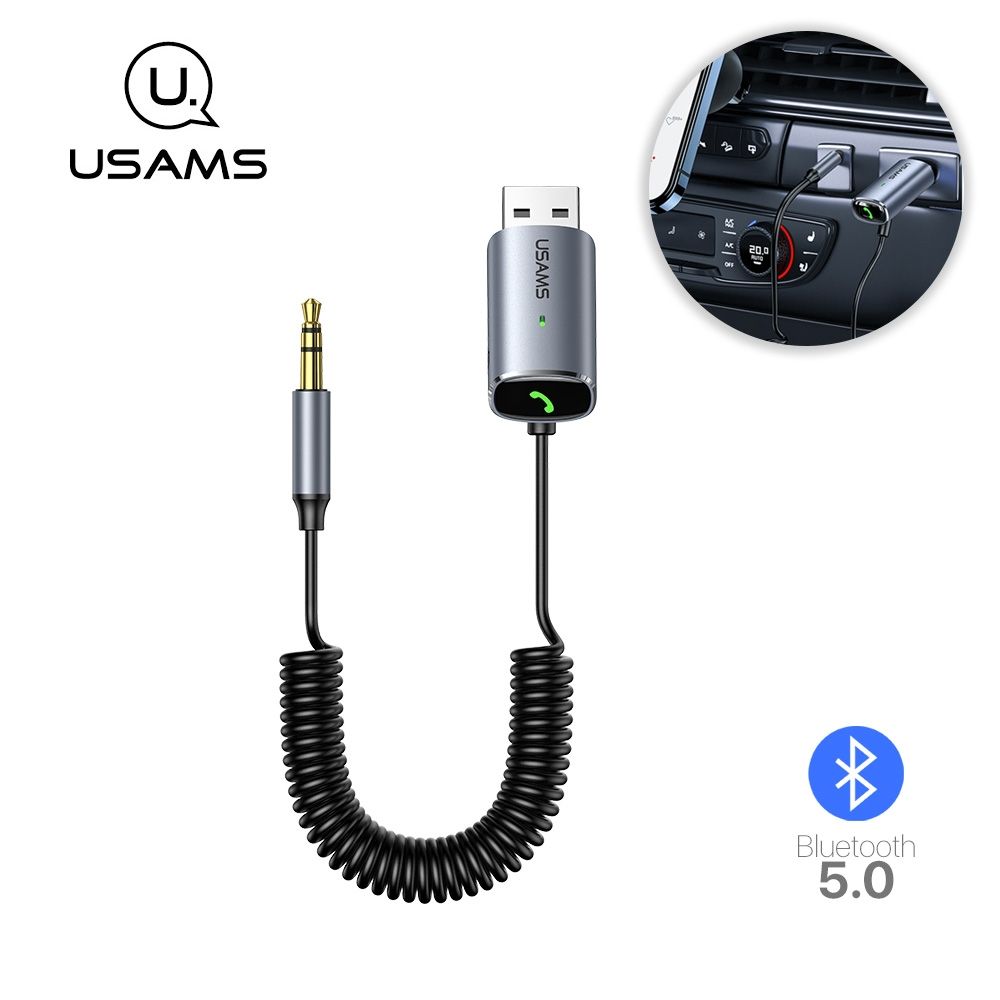 transmetteur audio Bluetooth Usams entrée Jack pour voiture SJ504