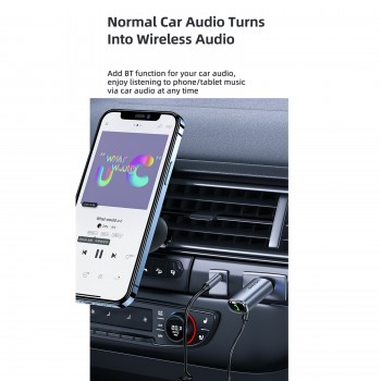 transmetteur audio Bluetooth Usams entrée Jack pour voiture SJ504
