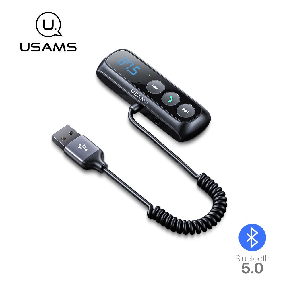 transmetteur audio FM Bluetooth Usams avec entrée Jack pour