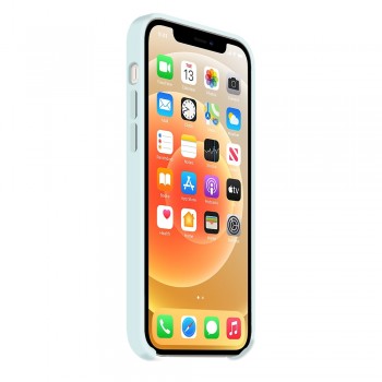 Moxie Coque iPhone 12/12 Pro [BeFluo] Coque Silicone Fine et Légère pour iPhone 12/12 Pro, Intérieur Microfibre, Coque Anti-chocs et Anti-rayures pour iPhone 12/12 Pro - Bleu glacier