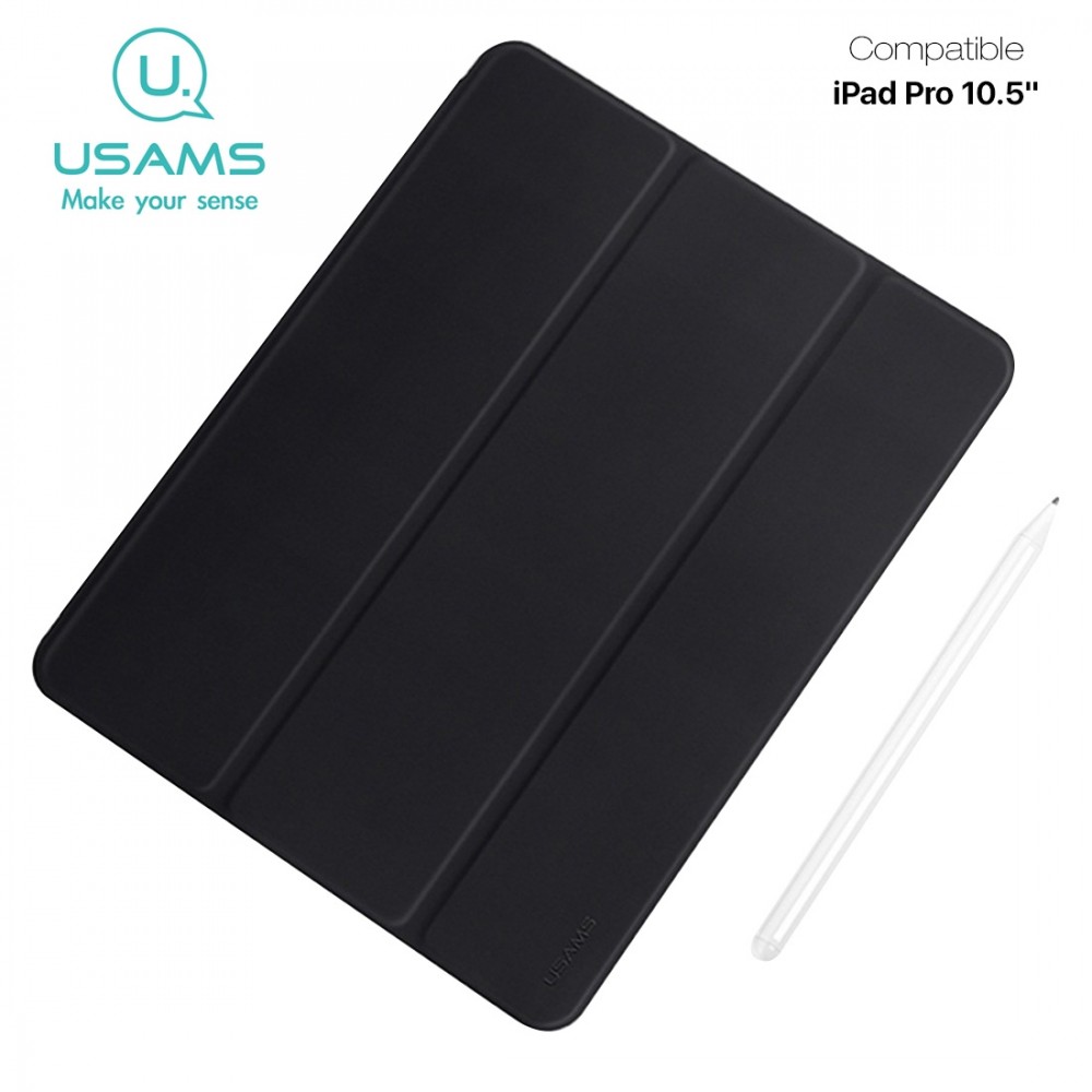 Etui à rabat Smart Cover USAMS BH715 iPad Pro 10.5" - Noir
