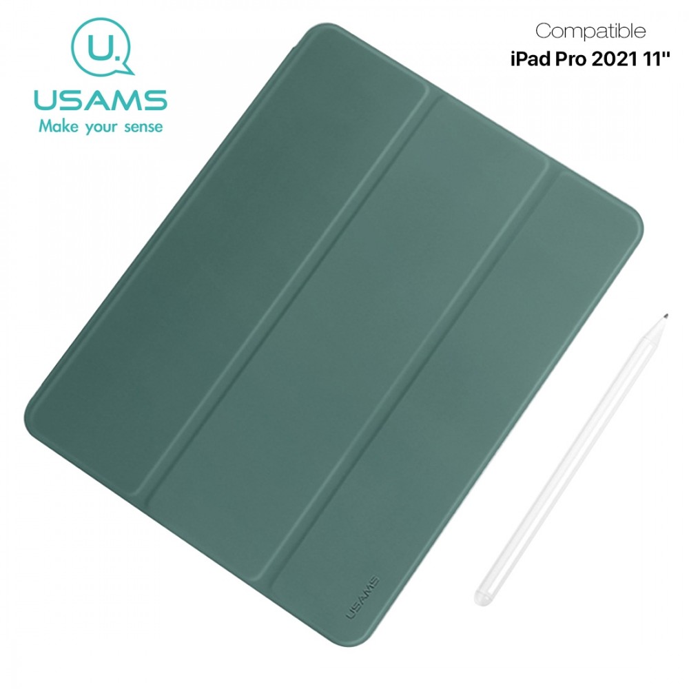 Etui à rabat Smart Cover USAMS BH749 iPad Pro 2021 11" - vert