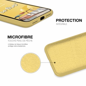 Moxie Coque iPhone 13 Pro [BeFluo] Coque Silicone Fine et Légère pour iPhone 13 Pro, Intérieur Microfibre, Coque Anti-chocs et Anti-rayures pour iPhone 13 Pro - Jaune