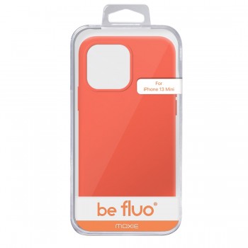 Moxie Coque iPhone 13 Mini [BeFluo] Coque Silicone Fine et Légère pour iPhone 13 Mini, Intérieur Microfibre, Coque Anti-chocs et Anti-rayures pour iPhone 13 Mini - Nectarine