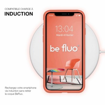 Moxie Coque iPhone 13 Pro Max [BeFluo] Coque Silicone Fine et Légère pour iPhone 13 Pro Max, Intérieur Microfibre, Coque Anti-chocs et Anti-rayures pour iPhone 13 Pro Max- Nectarine