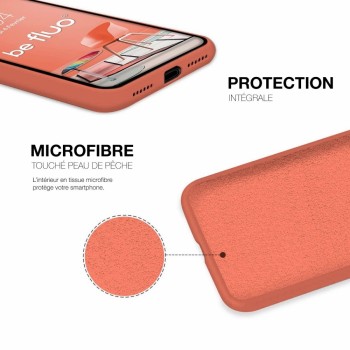 Moxie Coque iPhone 13 Pro Max [BeFluo] Coque Silicone Fine et Légère pour iPhone 13 Pro Max, Intérieur Microfibre, Coque Anti-chocs et Anti-rayures pour iPhone 13 Pro Max- Nectarine