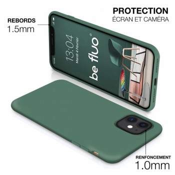 Moxie Coque iPhone 13 Pro [BeFluo] Coque Silicone Fine et Légère pour iPhone 13 Pro, Intérieur Microfibre, Coque Anti-chocs et Anti-rayures pour iPhone 13 Pro - Pin vert