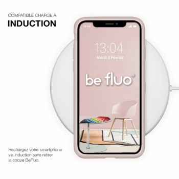 Moxie Coque iPhone 13 Pro Max [BeFluo] Coque Silicone Fine et Légère pour iPhone 13 Pro Max, Intérieur Microfibre, Coque Anti-chocs et Anti-rayures pour iPhone 13 Pro Max - Rose Sable