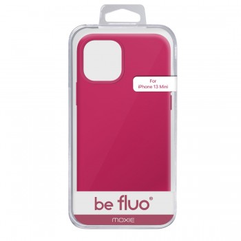 Moxie Coque iPhone 13 Mini [BeFluo] Coque Silicone Fine et Légère pour iPhone 13 Mini, Intérieur Microfibre, Coque Anti-chocs et Anti-rayures pour iPhone 13 Mini - Framboise