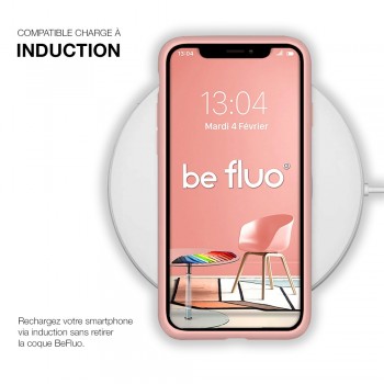 Moxie Coque iPhone 13 Mini [BeFluo] Coque Silicone Fine et Légère pour iPhone 13 Mini, Intérieur Microfibre, Coque Anti-chocs et Anti-rayures pour iPhone 13 Mini - Rose clair