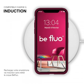 Moxie Coque iPhone 13 Mini [BeFluo] Coque Silicone Fine et Légère pour iPhone 13 Mini , Intérieur Microfibre, Coque Anti-chocs et Anti-rayures pour iPhone 13 Mini - Lie de vin