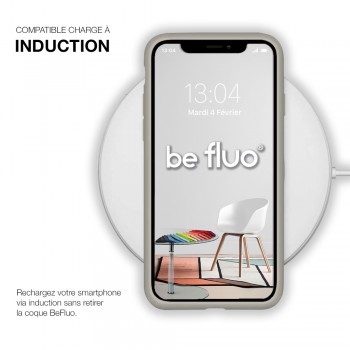 Moxie Coque iPhone 13 [BeFluo] Coque Silicone Fine et Légère pour iPhone 13 , Intérieur Microfibre, Coque Anti-chocs et Anti-rayures pour iPhone 13 - Gris Nardo