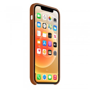 Moxie Coque silicone iPhone 12 mini 5.4" [BeFluo] - Intérieur Microfibre, Coque Anti-chocs et Anti-rayures pour iPhone 12 Mini 5.4" - Havane