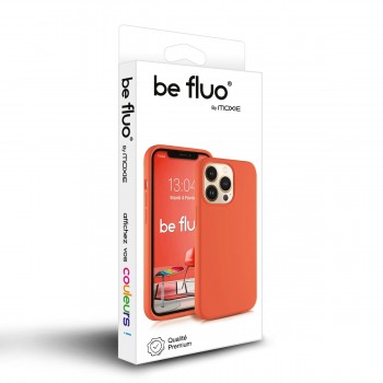 Moxie Coque iPhone 13 Pro Max [BeFluo] Coque Silicone Fine et Légère pour iPhone 13 Pro Max, Intérieur Microfibre, Coque Anti-chocs et Anti-rayures pour iPhone 13 Pro Max- Nectarine