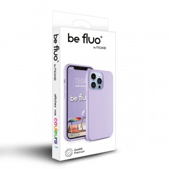 Moxie Coque silicone iPhone 12 Pro Max 6.7" [BeFluo] - Intérieur Microfibre, Coque Anti-chocs et Anti-rayures pour iPhone 12 Pro Max 6.7" - Lilas