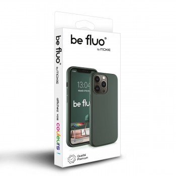 Moxie Coque silicone iPhone 12 Pro Max 6.7" [BeFluo] - Intérieur Microfibre, Coque Anti-chocs et Anti-rayures pour iPhone 12 Pro Max 6.7" - Pin vert