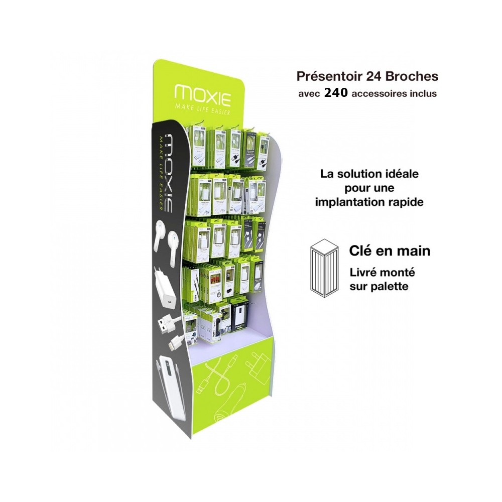 Chargeur Secteur Moxie Duo charge rapide avec 2 Entrées USB - Blanc