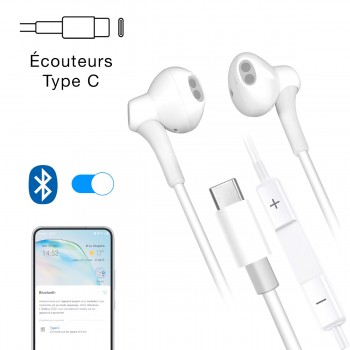 Ecouteurs Stereo White Jack 3,5mm - Sans blister