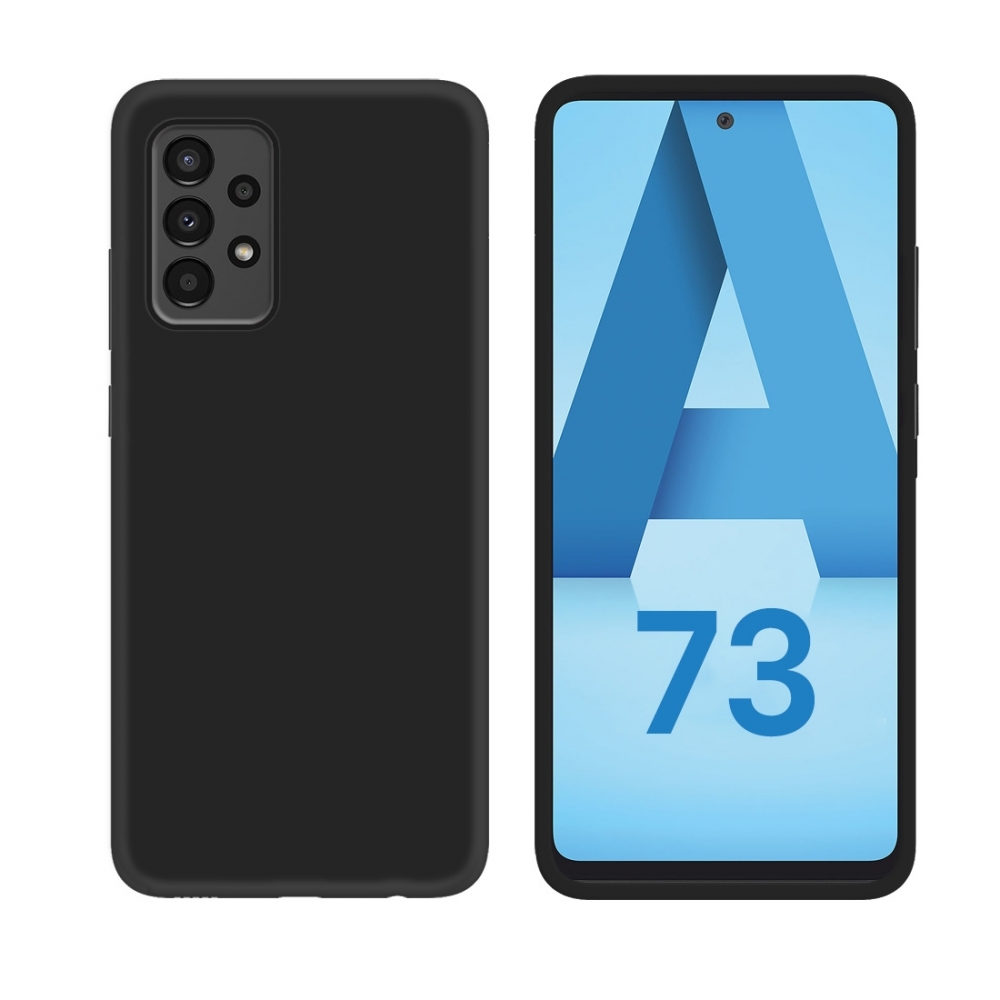 Coque Silicone Be Fluo Anti-chocs et Anti-rayures Intérieur Microfibre pour Galaxy A73 - Noir