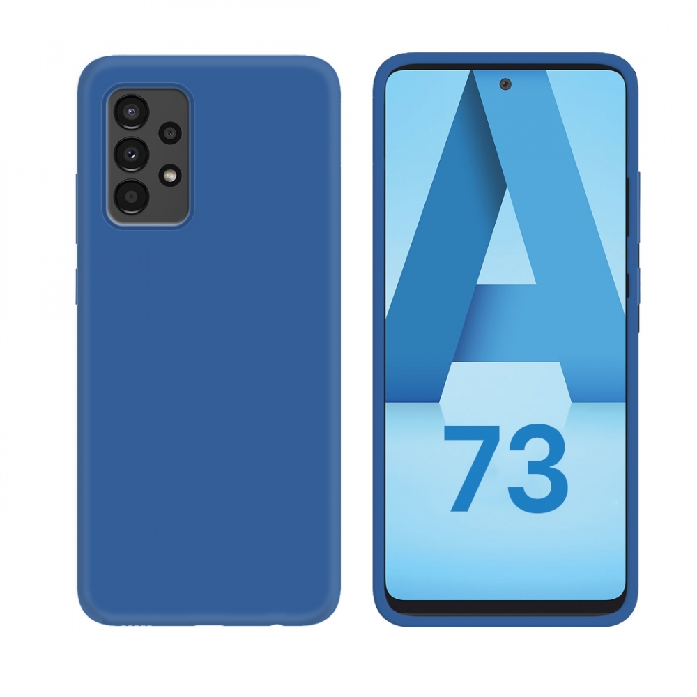 Coque Silicone Be Fluo Anti-chocs et Anti-rayures Intérieur Microfibre pour Galaxy A73 - Bleu