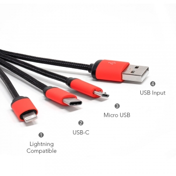 Goodies anti-stress Coeur avec Cable data 3 en 1