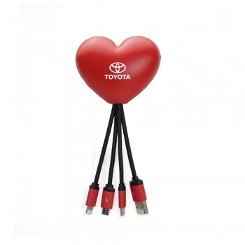 Goodies anti-stress Coeur avec Cable data 3 en 1