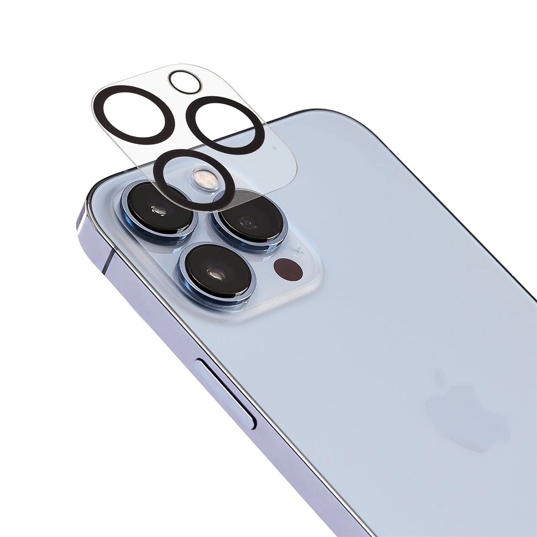 IPhone 13 Pro Camera Lens Protectors – 6-Pack Sparkle Blue Aluminum Frame Covers | Tempered Glass With Rhinestones