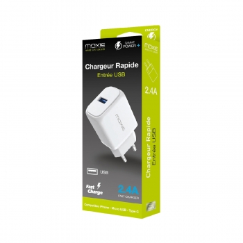 Chargeur Secteur 2.4A  Fast...