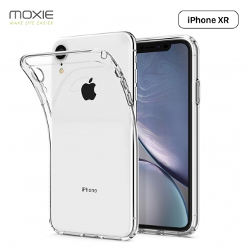 Moxie Coque iPhone XR 6.1" [Skintrans] Coque en TPU Souple Transparente Ultra Fine en Silicone, Anti-traces, Ajustement Parfait pour iPhone XR 6.1 pouces (2018) - Transparent