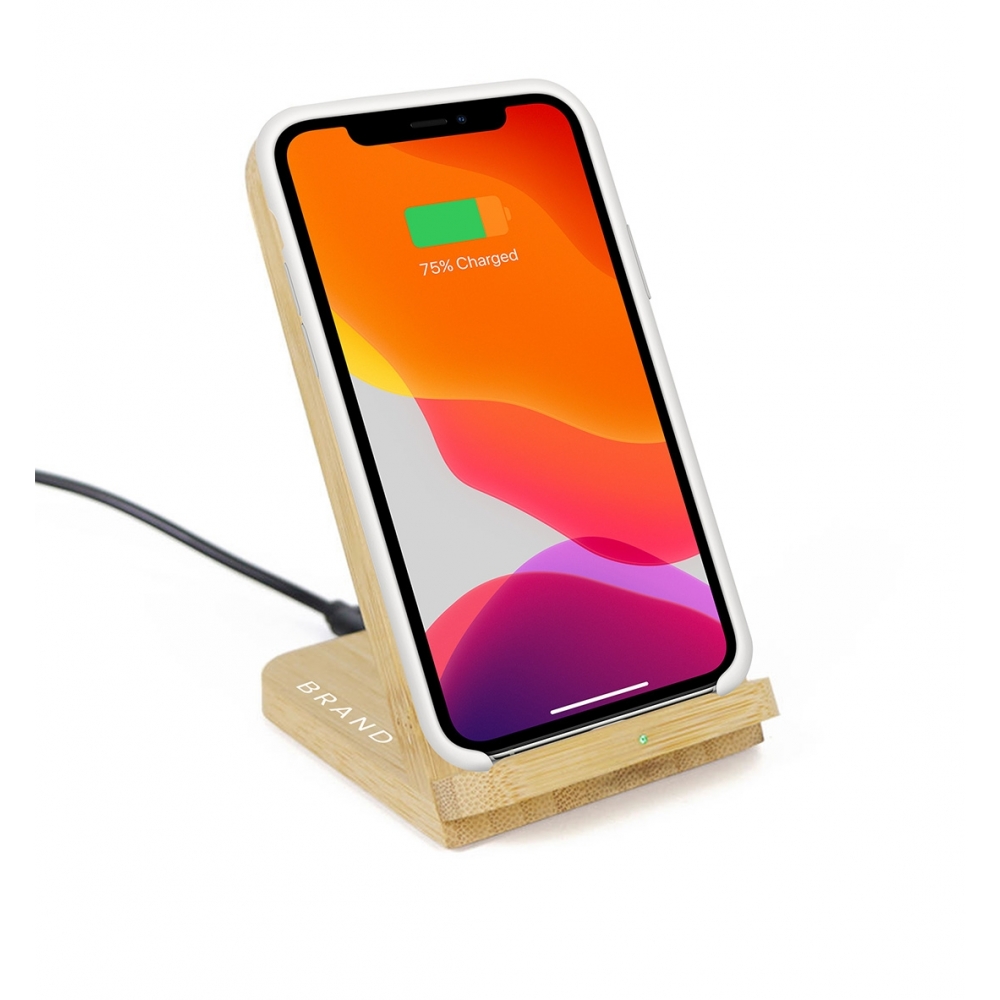 Support Chargeur à induction en Bambou - ok