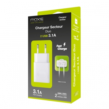 Chargeur Secteur Moxie Duo...