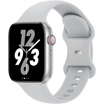 Bracelet en silicone pour Apple watch taille 42-44-45 mm - gris