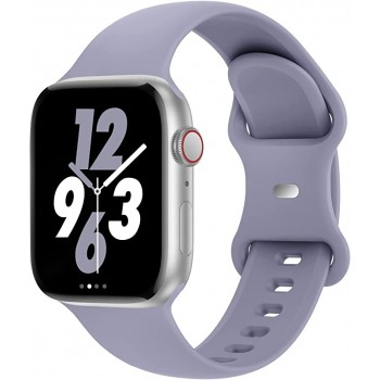 Bracelet en silicone pour Apple watch taille 42-44-45 mm - gris lavande
