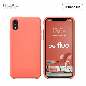 Moxie Coque iPhone XR [BeFluo] Coque Silicone Fine et Légère pour iPhone XR 6.1, Intérieur Microfibre, Coque Anti-chocs et Anti-rayures pour iPhone XR - Rose Pastel