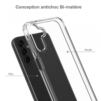 Coque renforcée Moxie transparente en TPU et Acrylique pour Galaxy A04S
