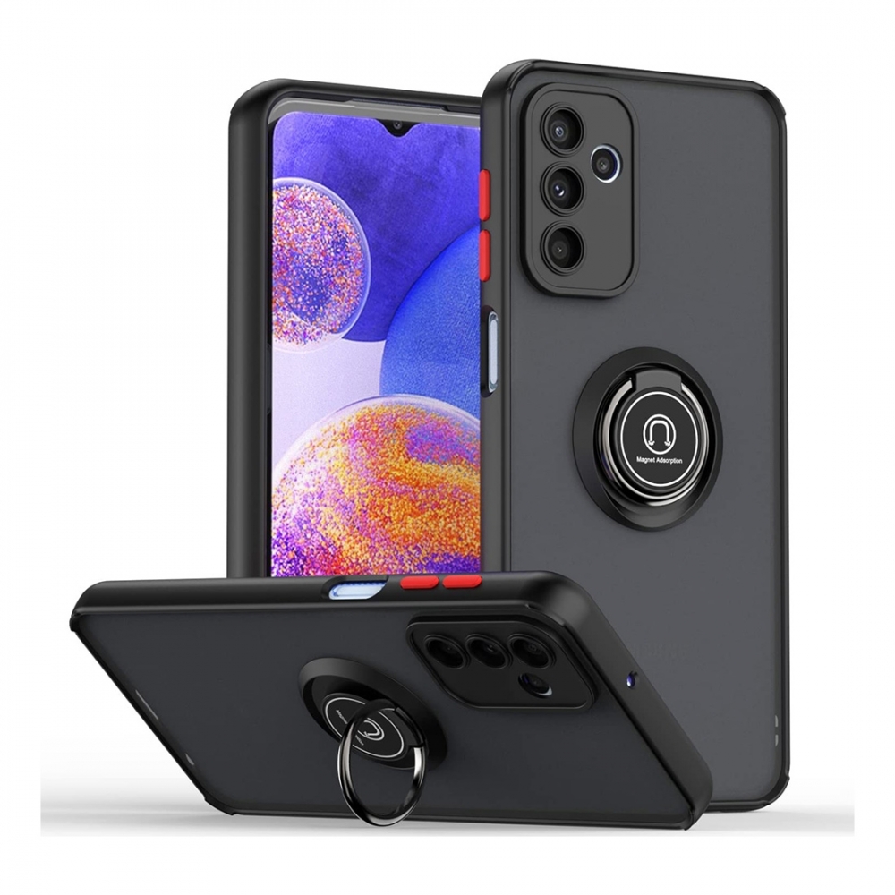 Coque Moxie R-Hold pour Galaxy A04S avec ring holder + contour Noir