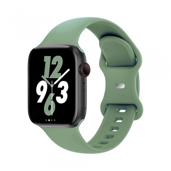 Bracelet en silicone pour Apple watch taille 42-44-45 mm - Vert sauge
