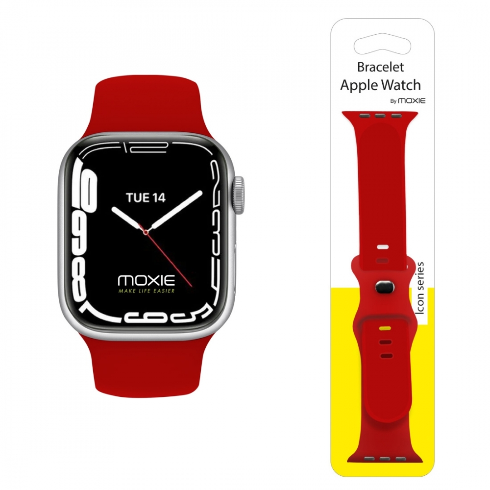 Bracelet en silicone pour Apple watch taille 424445 mm rouge cerise