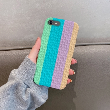 Coque TPU motif texture chevron pour iphone 7/8 - Multicouleur