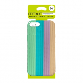 Coque TPU motif texture chevron pour iphone 7/8 - Multicouleur
