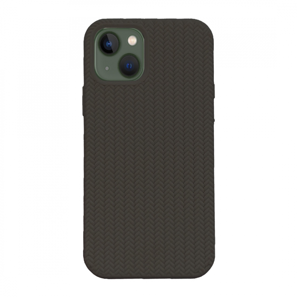 Coque TPU motif chevron iphone 14 -NOIR